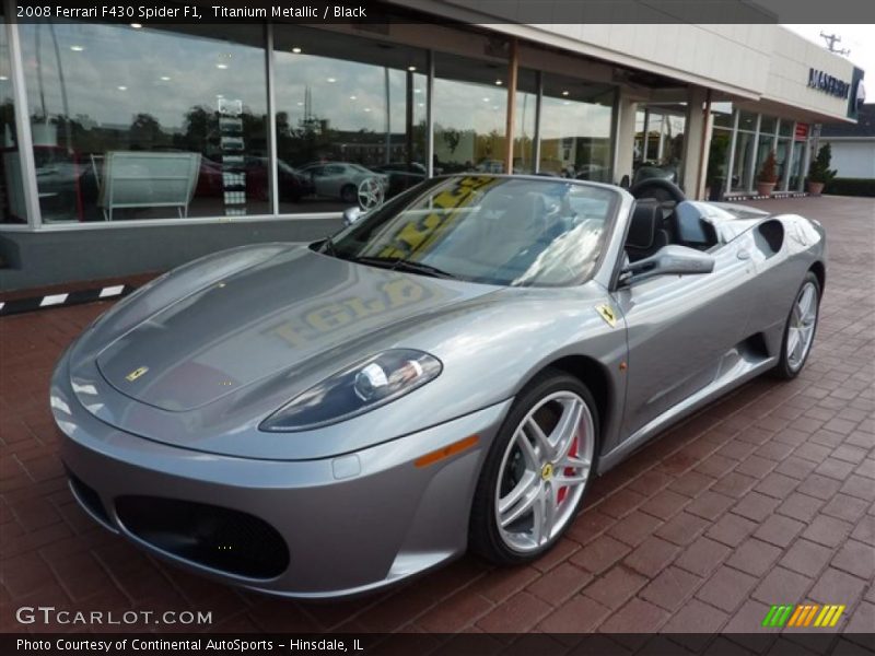 Titanium Metallic / Black 2008 Ferrari F430 Spider F1