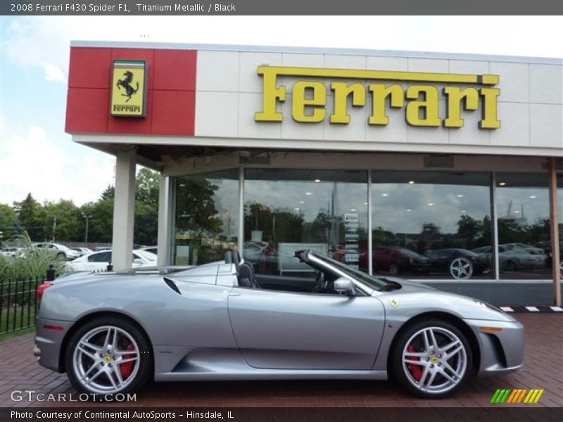 Titanium Metallic / Black 2008 Ferrari F430 Spider F1