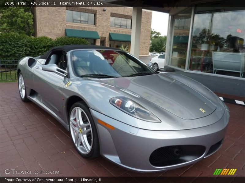 Titanium Metallic / Black 2008 Ferrari F430 Spider F1