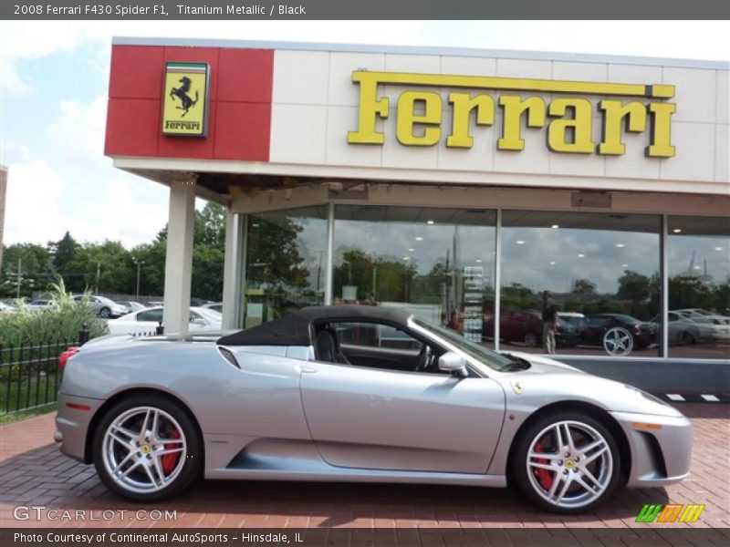 Titanium Metallic / Black 2008 Ferrari F430 Spider F1