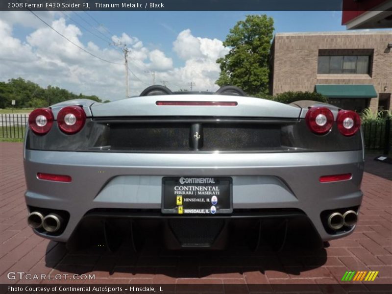 Titanium Metallic / Black 2008 Ferrari F430 Spider F1