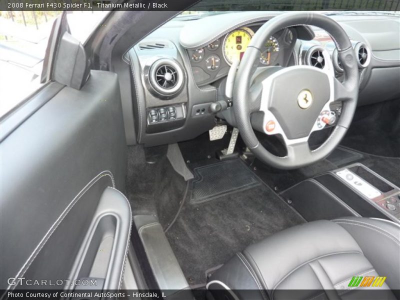 Titanium Metallic / Black 2008 Ferrari F430 Spider F1
