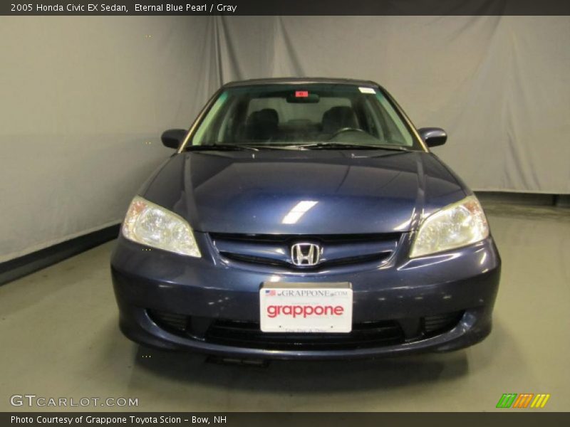 Eternal Blue Pearl / Gray 2005 Honda Civic EX Sedan