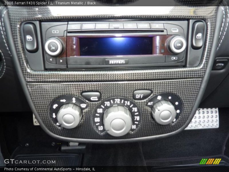 Titanium Metallic / Black 2008 Ferrari F430 Spider F1