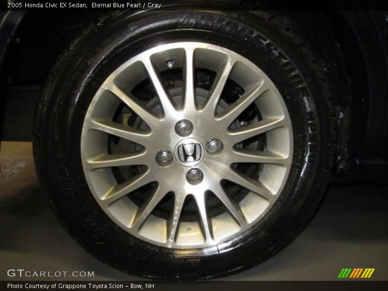 Eternal Blue Pearl / Gray 2005 Honda Civic EX Sedan