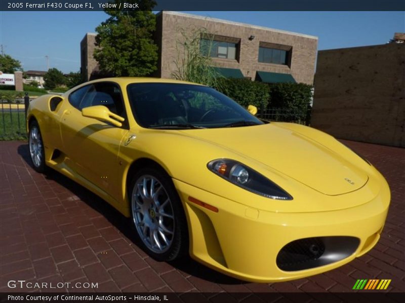 Yellow / Black 2005 Ferrari F430 Coupe F1