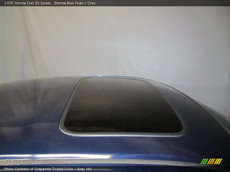Eternal Blue Pearl / Gray 2005 Honda Civic EX Sedan