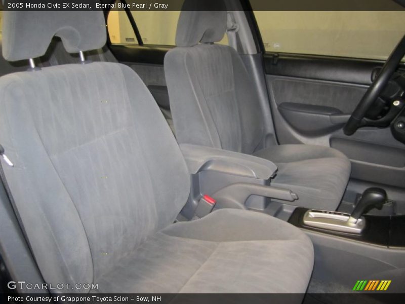 Eternal Blue Pearl / Gray 2005 Honda Civic EX Sedan