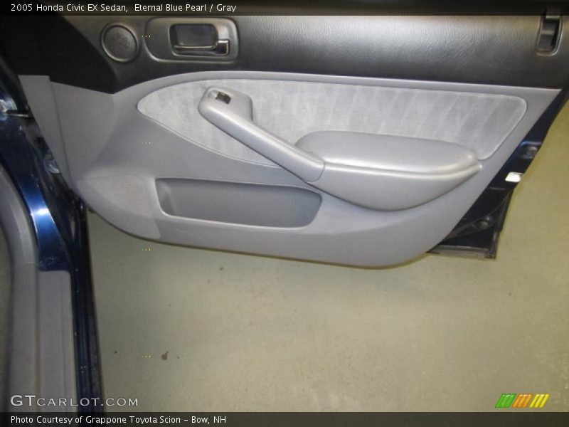Eternal Blue Pearl / Gray 2005 Honda Civic EX Sedan