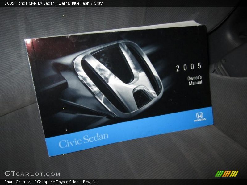 Eternal Blue Pearl / Gray 2005 Honda Civic EX Sedan