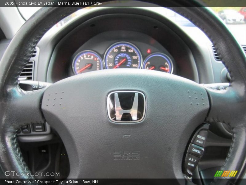 Eternal Blue Pearl / Gray 2005 Honda Civic EX Sedan