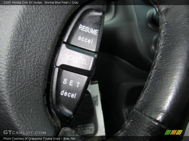 Eternal Blue Pearl / Gray 2005 Honda Civic EX Sedan