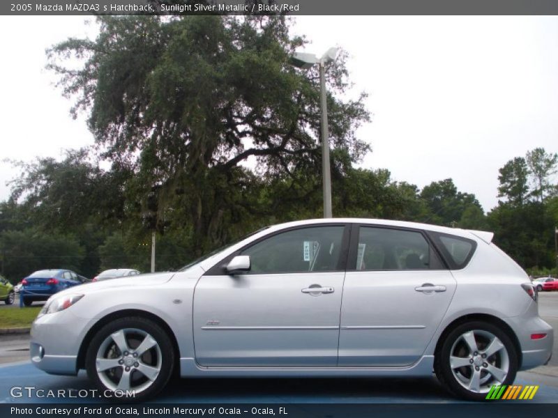 Sunlight Silver Metallic / Black/Red 2005 Mazda MAZDA3 s Hatchback