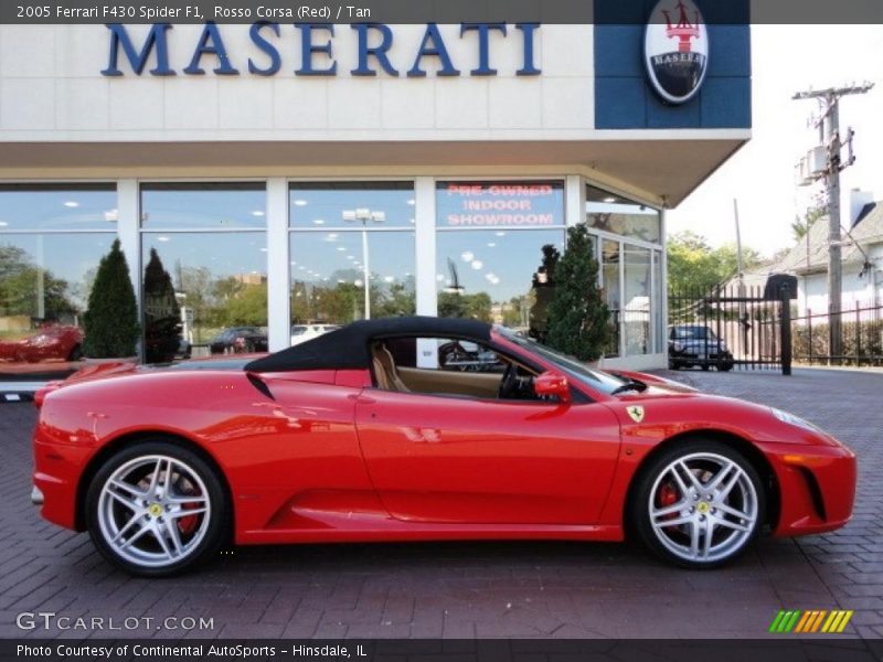 Rosso Corsa (Red) / Tan 2005 Ferrari F430 Spider F1