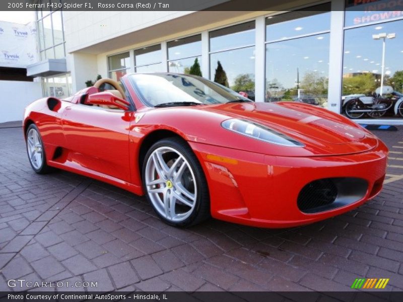 Rosso Corsa (Red) / Tan 2005 Ferrari F430 Spider F1