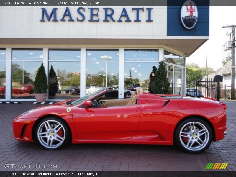 Rosso Corsa (Red) / Tan 2005 Ferrari F430 Spider F1
