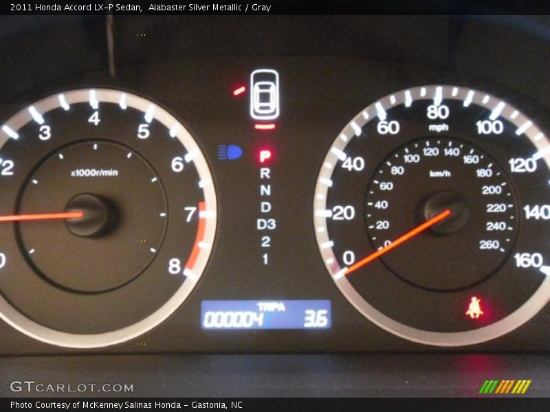 Alabaster Silver Metallic / Gray 2011 Honda Accord LX-P Sedan
