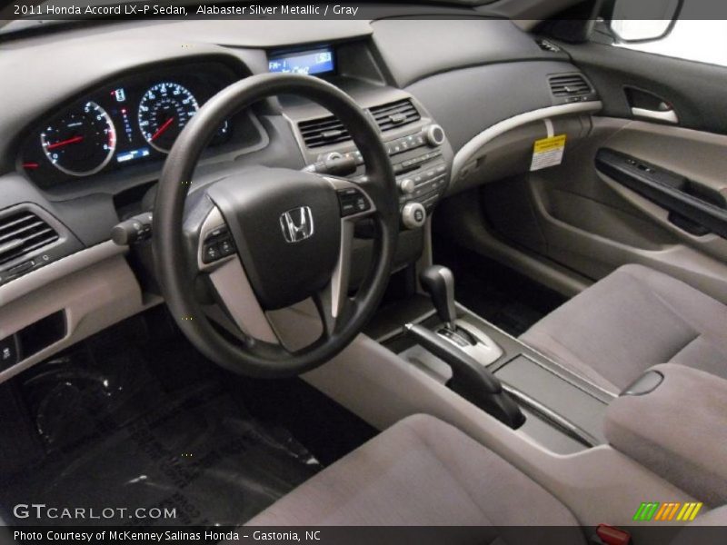 Alabaster Silver Metallic / Gray 2011 Honda Accord LX-P Sedan