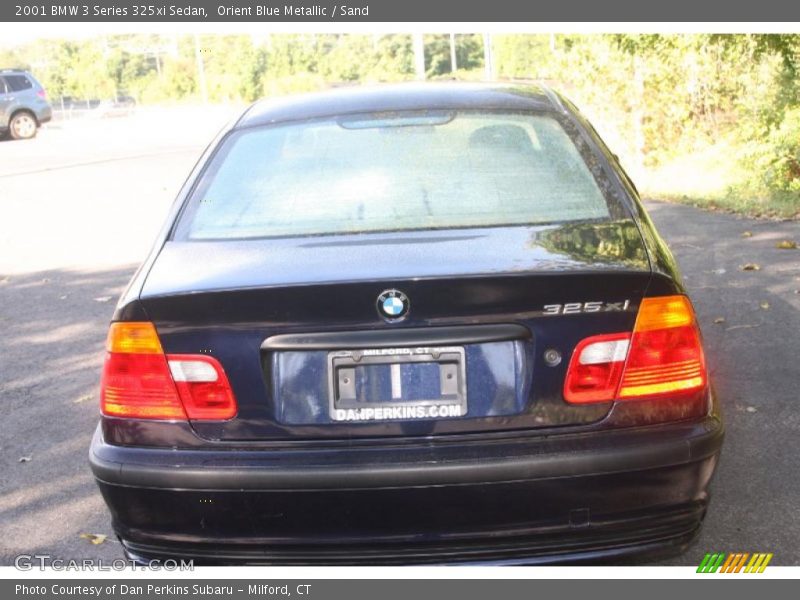 Orient Blue Metallic / Sand 2001 BMW 3 Series 325xi Sedan