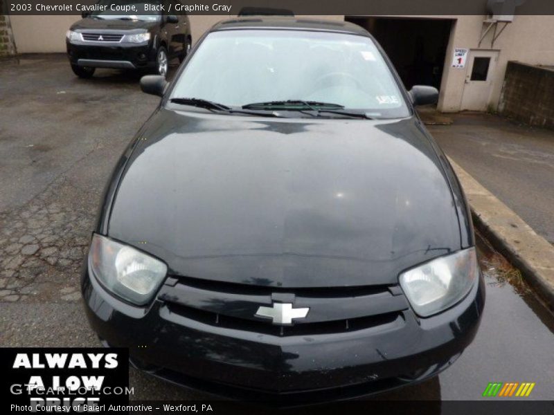 Black / Graphite Gray 2003 Chevrolet Cavalier Coupe