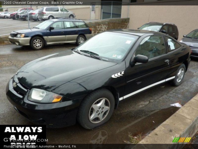 Black / Graphite Gray 2003 Chevrolet Cavalier Coupe