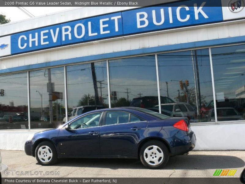Midnight Blue Metallic / Ebony Black 2008 Pontiac G6 Value Leader Sedan
