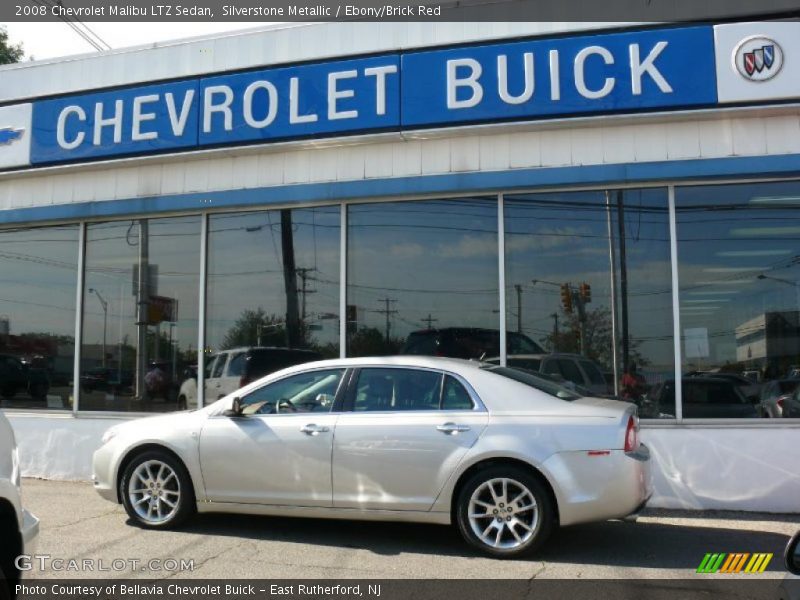 Silverstone Metallic / Ebony/Brick Red 2008 Chevrolet Malibu LTZ Sedan