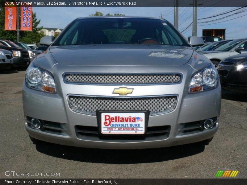 Silverstone Metallic / Ebony/Brick Red 2008 Chevrolet Malibu LTZ Sedan