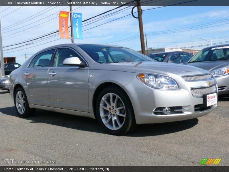 Silverstone Metallic / Ebony/Brick Red 2008 Chevrolet Malibu LTZ Sedan