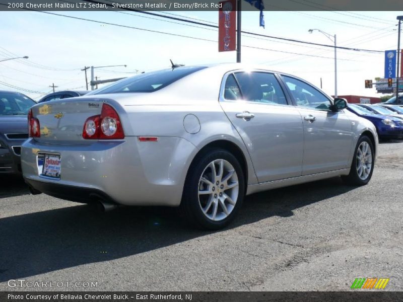 Silverstone Metallic / Ebony/Brick Red 2008 Chevrolet Malibu LTZ Sedan