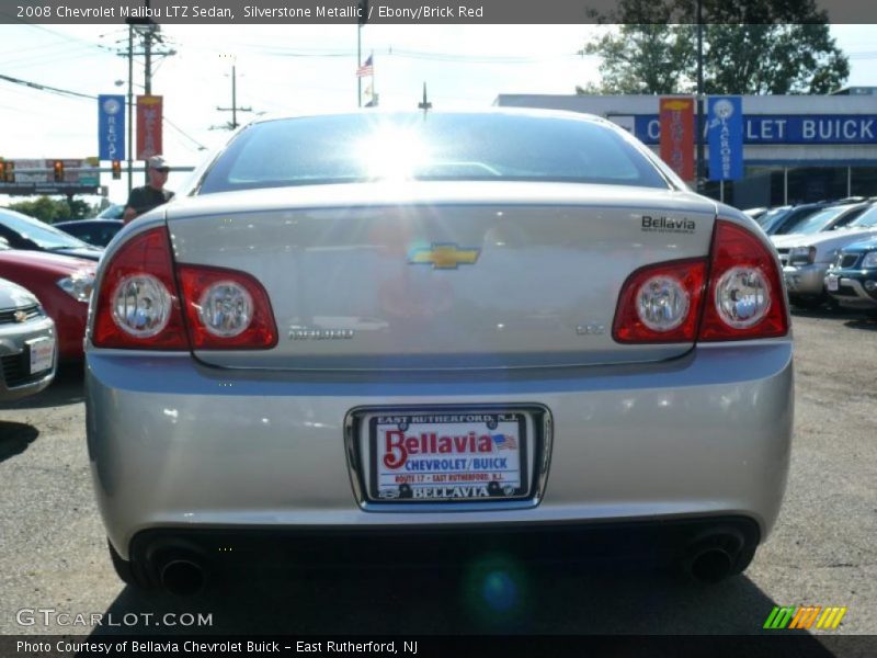 Silverstone Metallic / Ebony/Brick Red 2008 Chevrolet Malibu LTZ Sedan