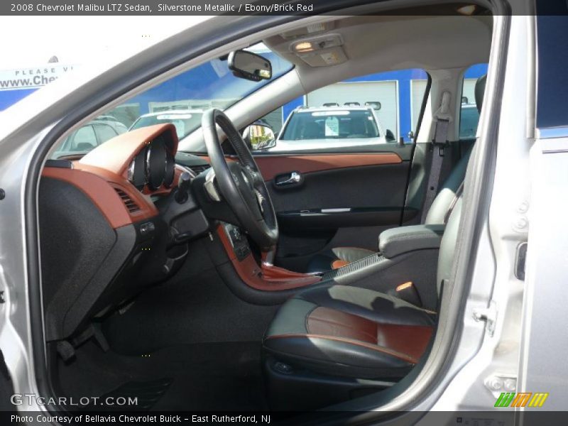 Silverstone Metallic / Ebony/Brick Red 2008 Chevrolet Malibu LTZ Sedan
