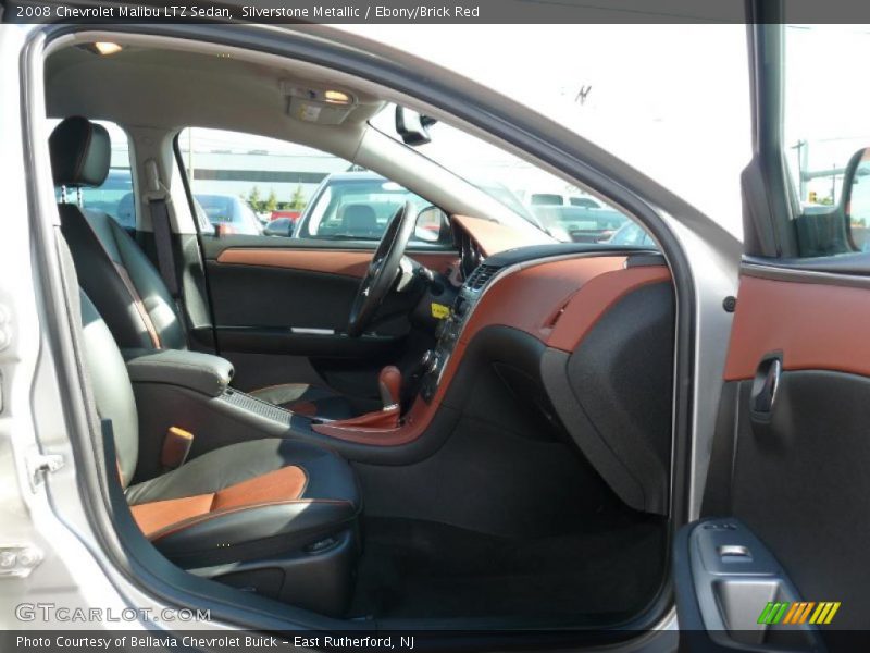 Silverstone Metallic / Ebony/Brick Red 2008 Chevrolet Malibu LTZ Sedan