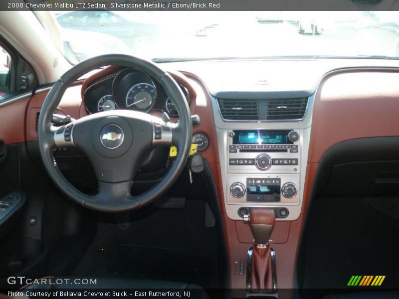Silverstone Metallic / Ebony/Brick Red 2008 Chevrolet Malibu LTZ Sedan