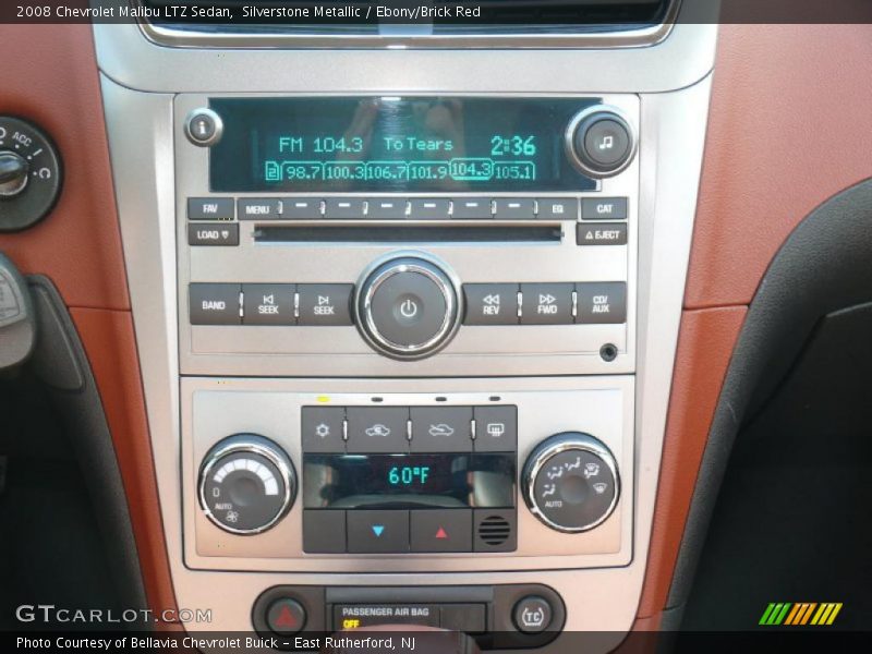 Silverstone Metallic / Ebony/Brick Red 2008 Chevrolet Malibu LTZ Sedan
