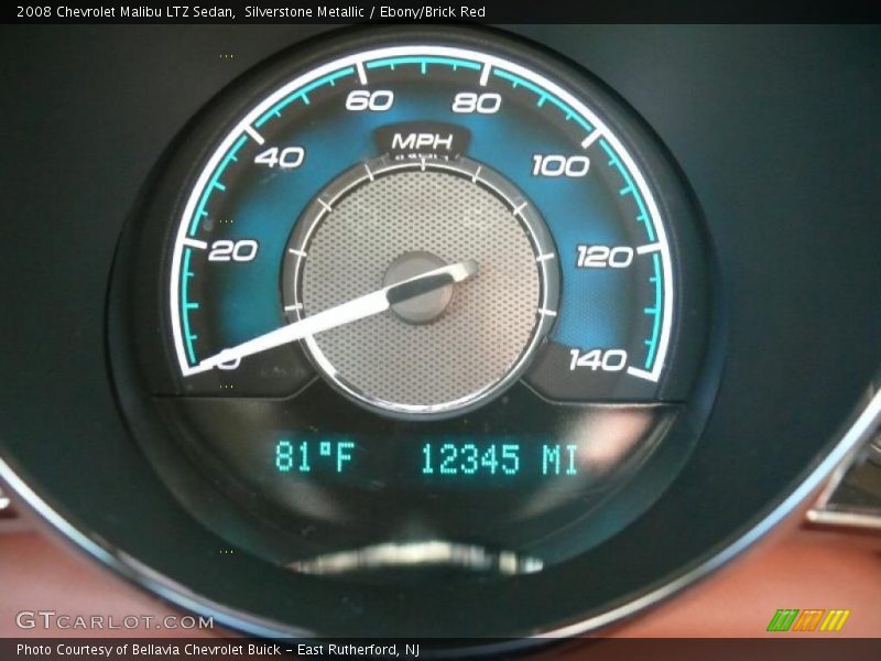 Silverstone Metallic / Ebony/Brick Red 2008 Chevrolet Malibu LTZ Sedan