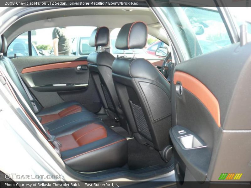 Silverstone Metallic / Ebony/Brick Red 2008 Chevrolet Malibu LTZ Sedan