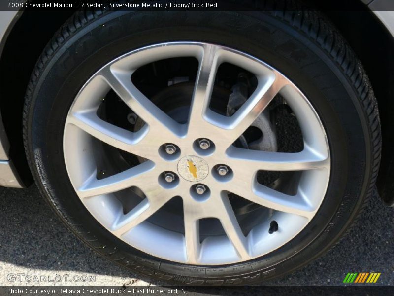 Silverstone Metallic / Ebony/Brick Red 2008 Chevrolet Malibu LTZ Sedan