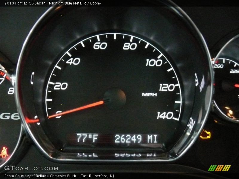 Midnight Blue Metallic / Ebony 2010 Pontiac G6 Sedan