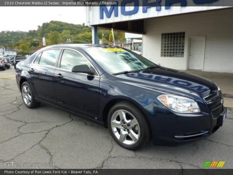 Imperial Blue Metallic / Titanium 2010 Chevrolet Malibu LS Sedan
