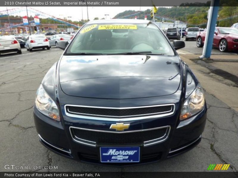 Imperial Blue Metallic / Titanium 2010 Chevrolet Malibu LS Sedan