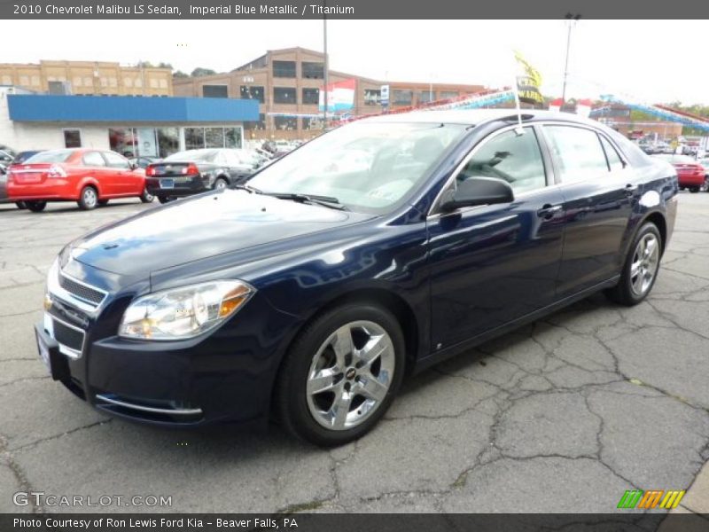 Imperial Blue Metallic / Titanium 2010 Chevrolet Malibu LS Sedan