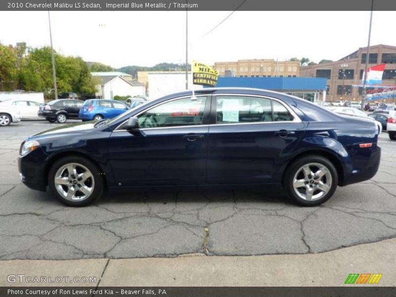 Imperial Blue Metallic / Titanium 2010 Chevrolet Malibu LS Sedan