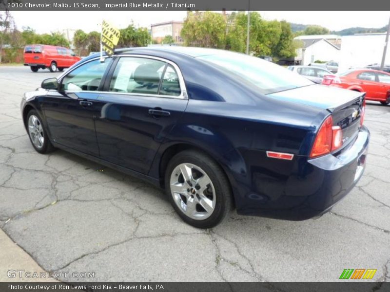Imperial Blue Metallic / Titanium 2010 Chevrolet Malibu LS Sedan