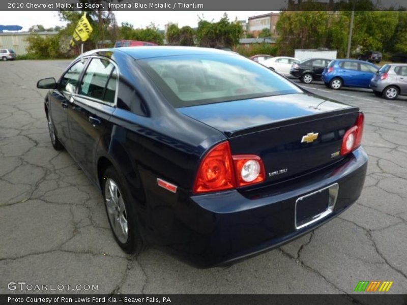Imperial Blue Metallic / Titanium 2010 Chevrolet Malibu LS Sedan