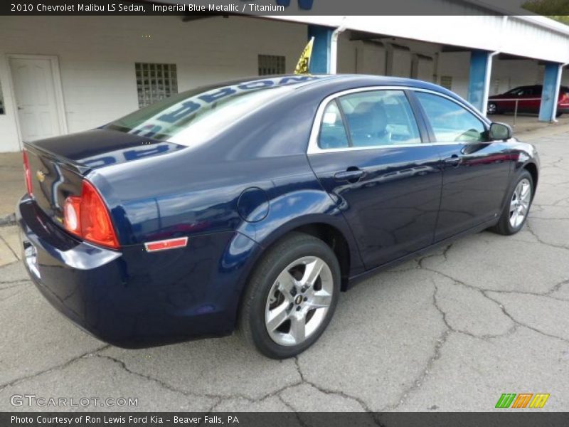 Imperial Blue Metallic / Titanium 2010 Chevrolet Malibu LS Sedan