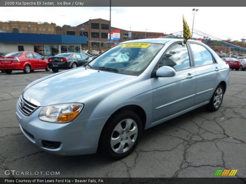 Ice Blue / Gray 2008 Kia Spectra EX Sedan