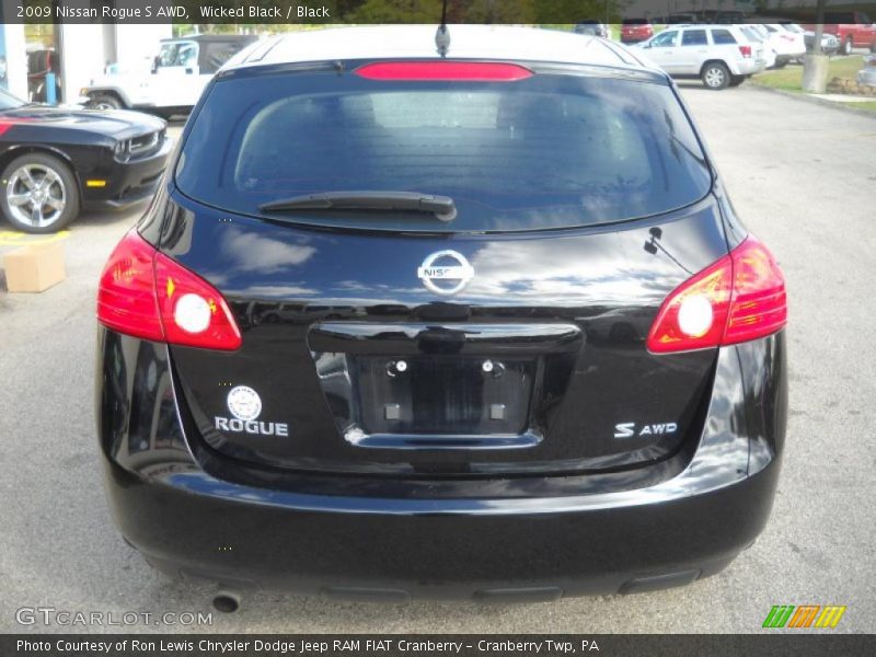 Wicked Black / Black 2009 Nissan Rogue S AWD