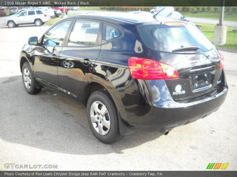 Wicked Black / Black 2009 Nissan Rogue S AWD