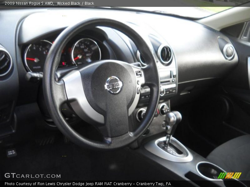 Wicked Black / Black 2009 Nissan Rogue S AWD